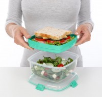 2in1 Salat und Sandwichbox 1,63l - Sistema