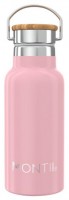 MontiiCo, 350ml - Mini Edelstahl Trinkflasche mit Bambusdeckel