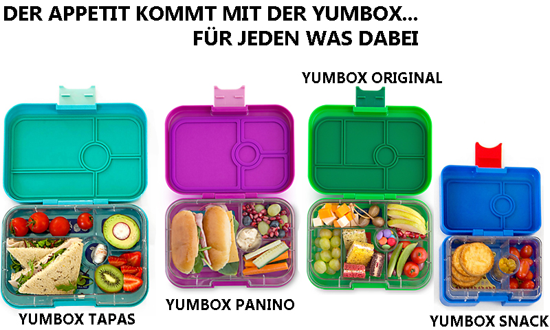 Go Green Brotdose auslaufsicher und untereinander dichte Fächer Yumbox Lunchbox mit 6 Fächern Vesperdose - Bentobox 